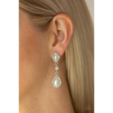 Load image into Gallery viewer, All-GLOWING - White Earrings - Paparazzi - Dare2bdazzlin N Jewelry
