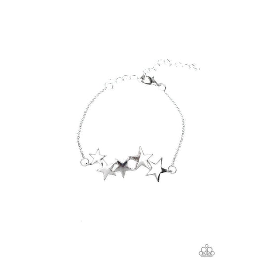 All Star Shimmer Silver Bracelet - Paparazzi - Dare2bdazzlin N Jewelry