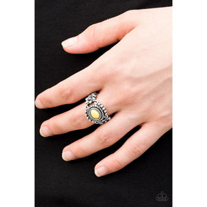 All Summer Long - Yellow Ring - Paparazzi - Dare2bdazzlin N Jewelry