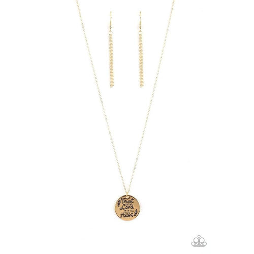 All You Need Is Trust Gold Necklace - Paparazzi - Dare2bdazzlin N Jewelry