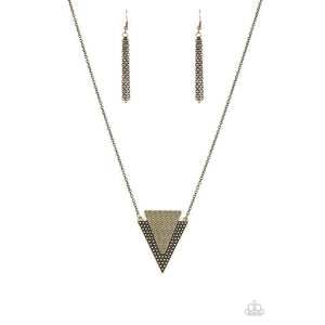 Ancient Arrow Brass Necklace - Paparazzi - Dare2bdazzlin N Jewelry