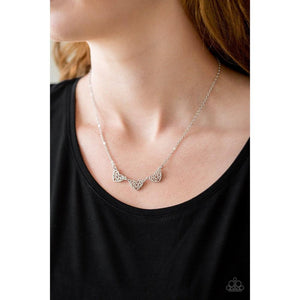 Another Love Story - Silver Necklace - Paparazzi - Dare2bdazzlin N Jewelry