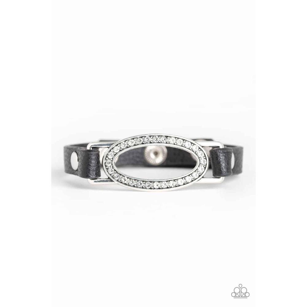 Another Round of Rhinestones Black Bracelet - Paparazzi - Dare2bdazzlin N Jewelry