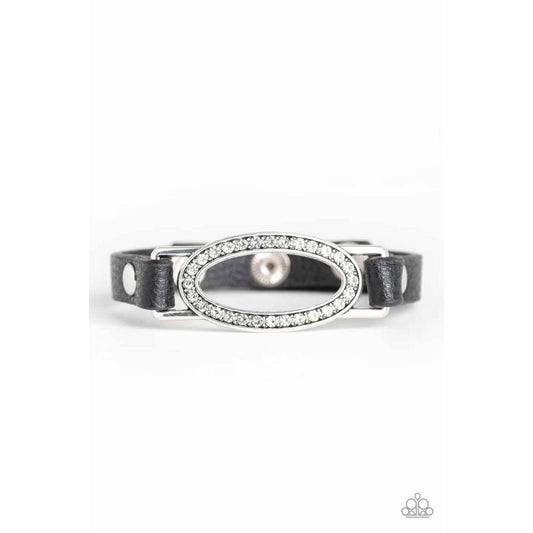Another Round of Rhinestones Black Bracelet - Paparazzi - Dare2bdazzlin N Jewelry