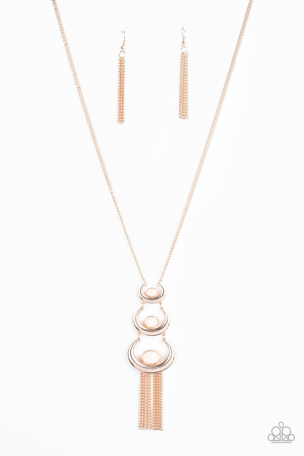 As MOON As I Can - Rose Gold Necklace - Paparazzi - Dare2bdazzlin N Jewelry