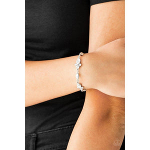 At Any Cost - White Bracelet - Paparazzi - Dare2bdazzlin N Jewelry