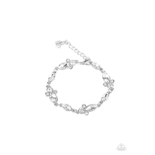 At Any Cost - White Bracelet - Paparazzi - Dare2bdazzlin N Jewelry