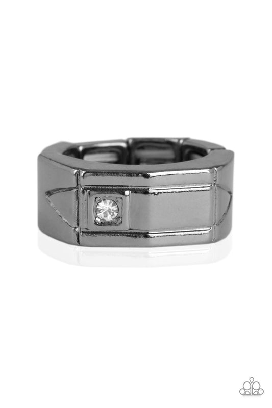 Atlas - Black Ring - Paparazzi - Dare2bdazzlin N Jewelry