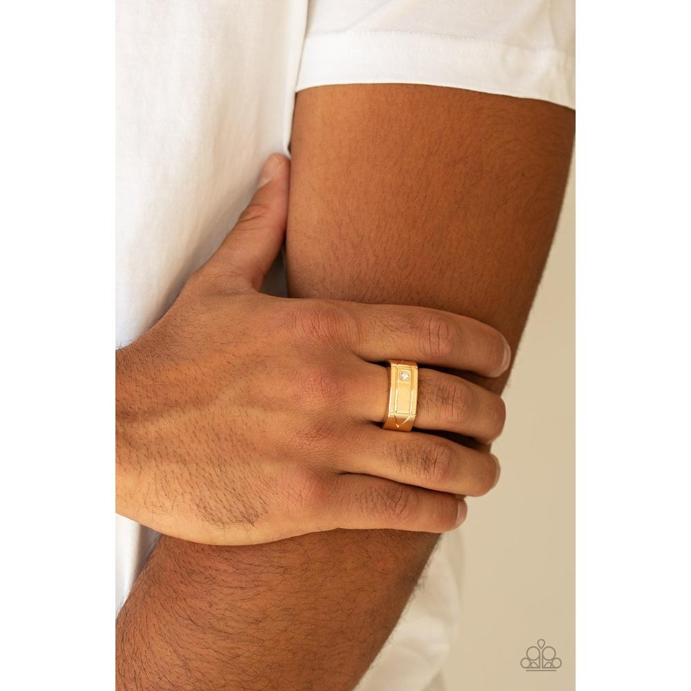 Atlas - Gold Ring - Paparazzi - Dare2bdazzlin N Jewelry