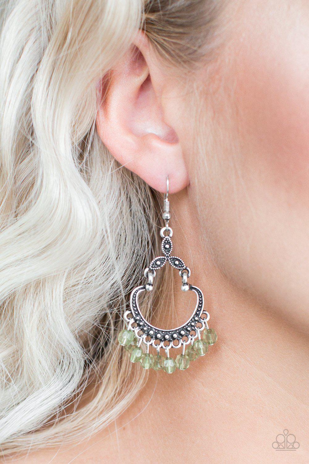 Babe Alert - Green Earring - Paparazzi - Dare2bdazzlin N Jewelry