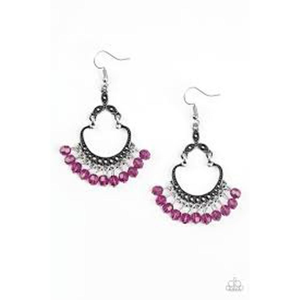 Babe Alert - Purple Earring - Paparazzi - Dare2bdazzlin N Jewelry