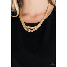 Load image into Gallery viewer, Backstage Bravada Gold Necklace - Paparazzi - Dare2bdazzlin N Jewelry
