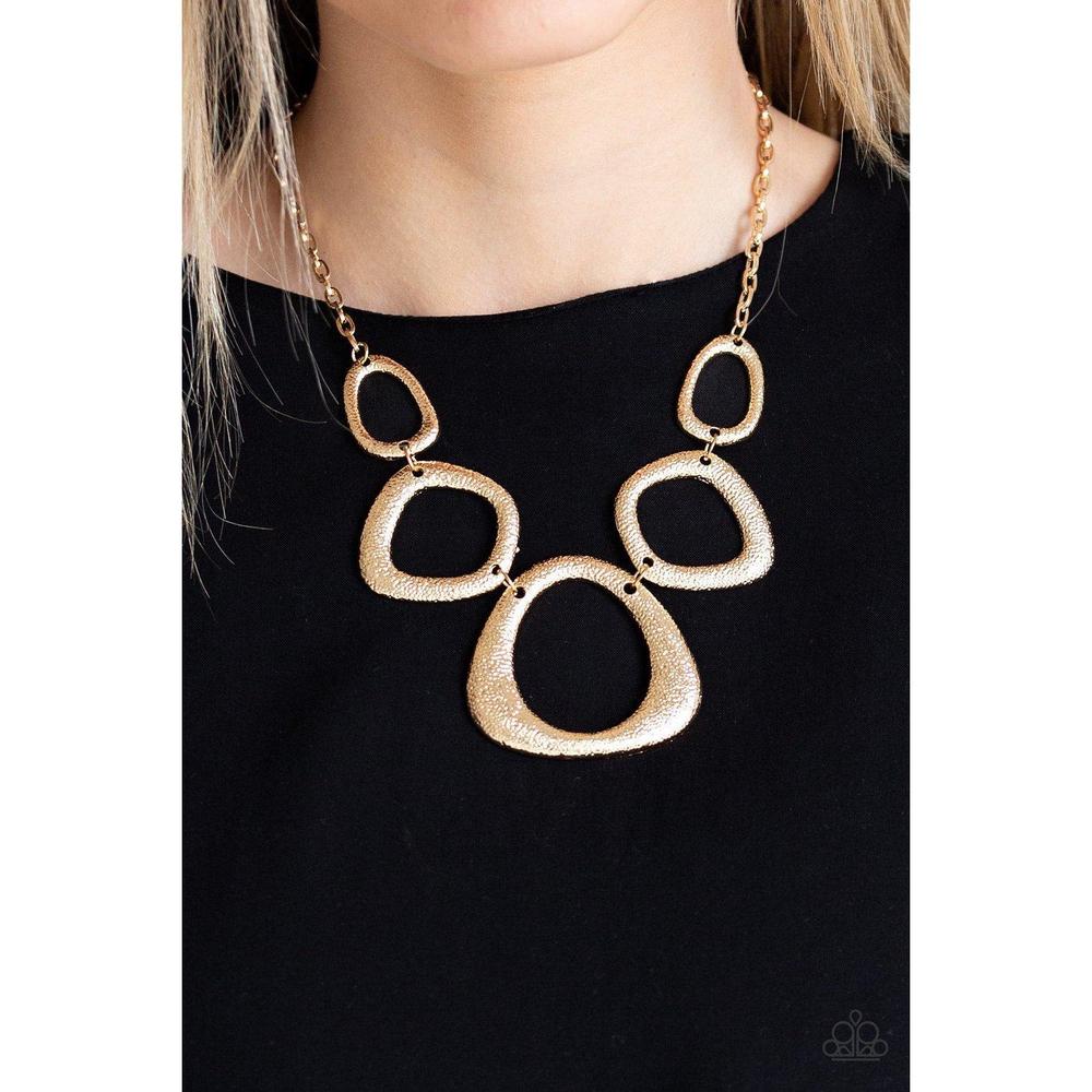 Backstreet Bandit - Gold Necklace - Paparazzi - Dare2bdazzlin N Jewelry
