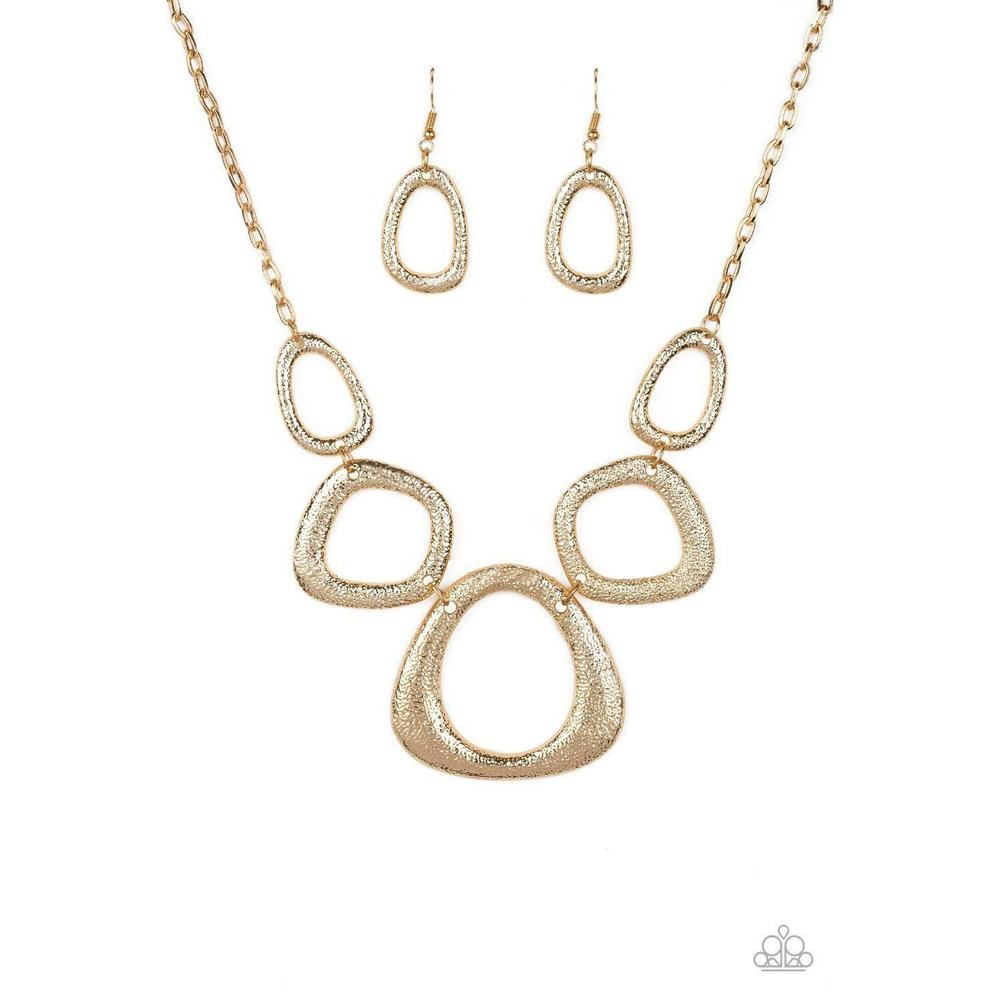 Backstreet Bandit - Gold Necklace - Paparazzi - Dare2bdazzlin N Jewelry