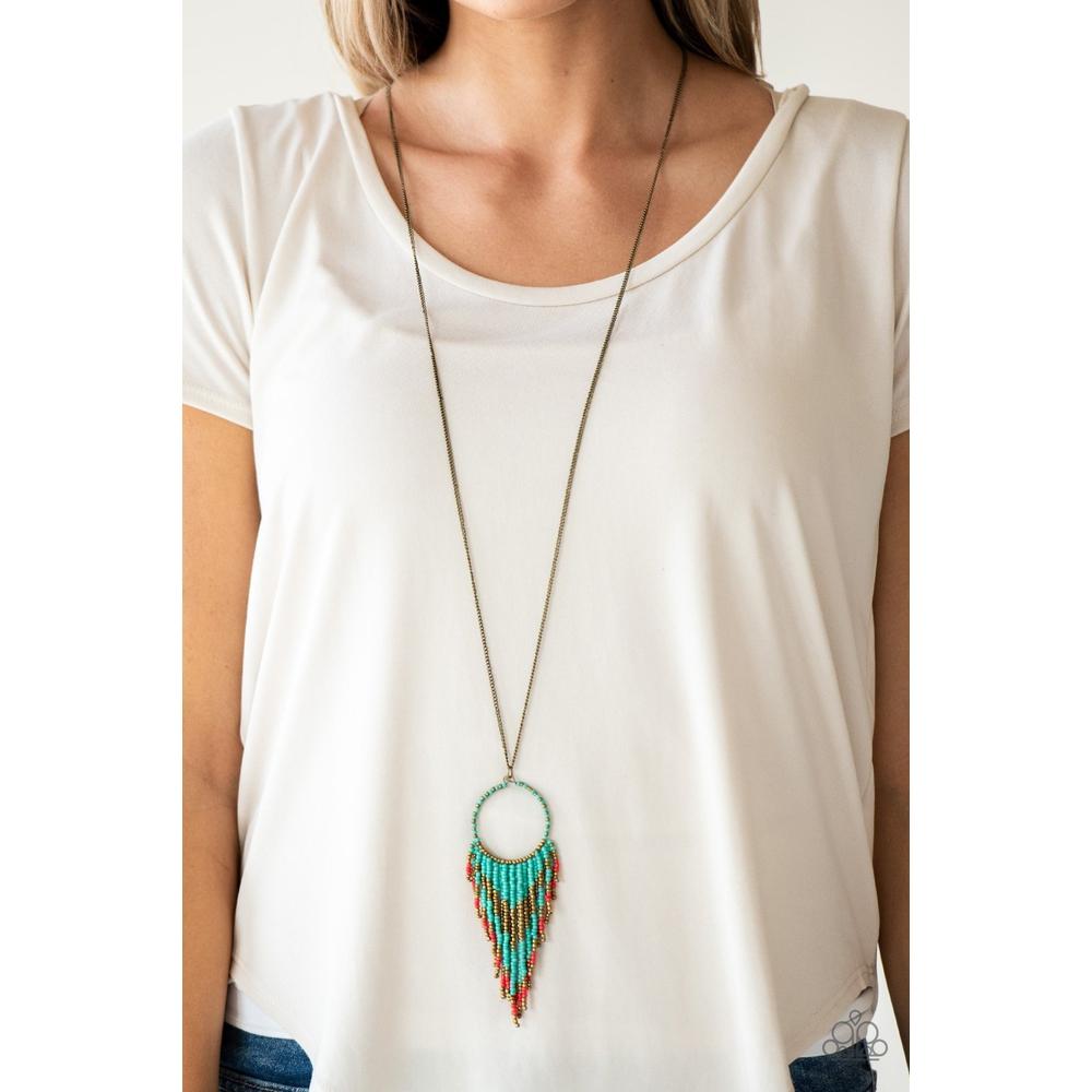 Badlands Beauty Blue Necklace - Paparazzi - Dare2bdazzlin N Jewelry