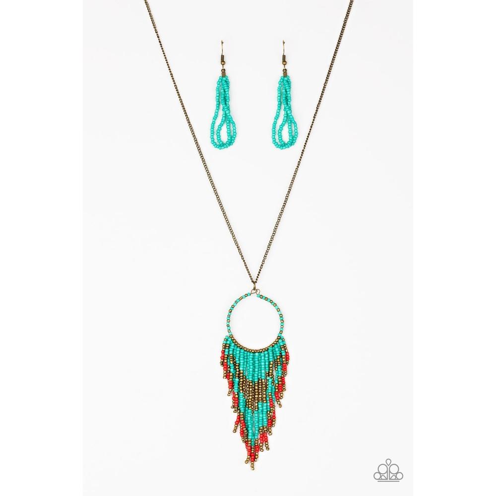 Badlands Beauty Blue Necklace - Paparazzi - Dare2bdazzlin N Jewelry