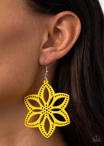 Bahama Blossoms - Yellow Earring - Paparazzi - Dare2bdazzlin N Jewelry