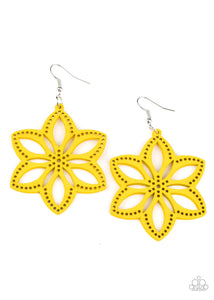 Bahama Blossoms - Yellow Earring - Paparazzi - Dare2bdazzlin N Jewelry