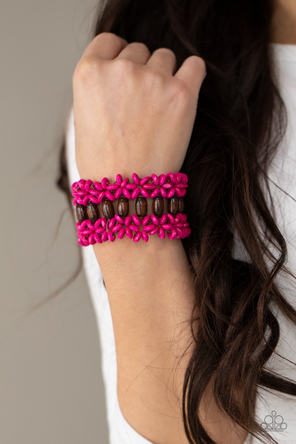 Bali Beach Retreat - Pink Bracelet - Paparazzi - Dare2bdazzlin N Jewelry