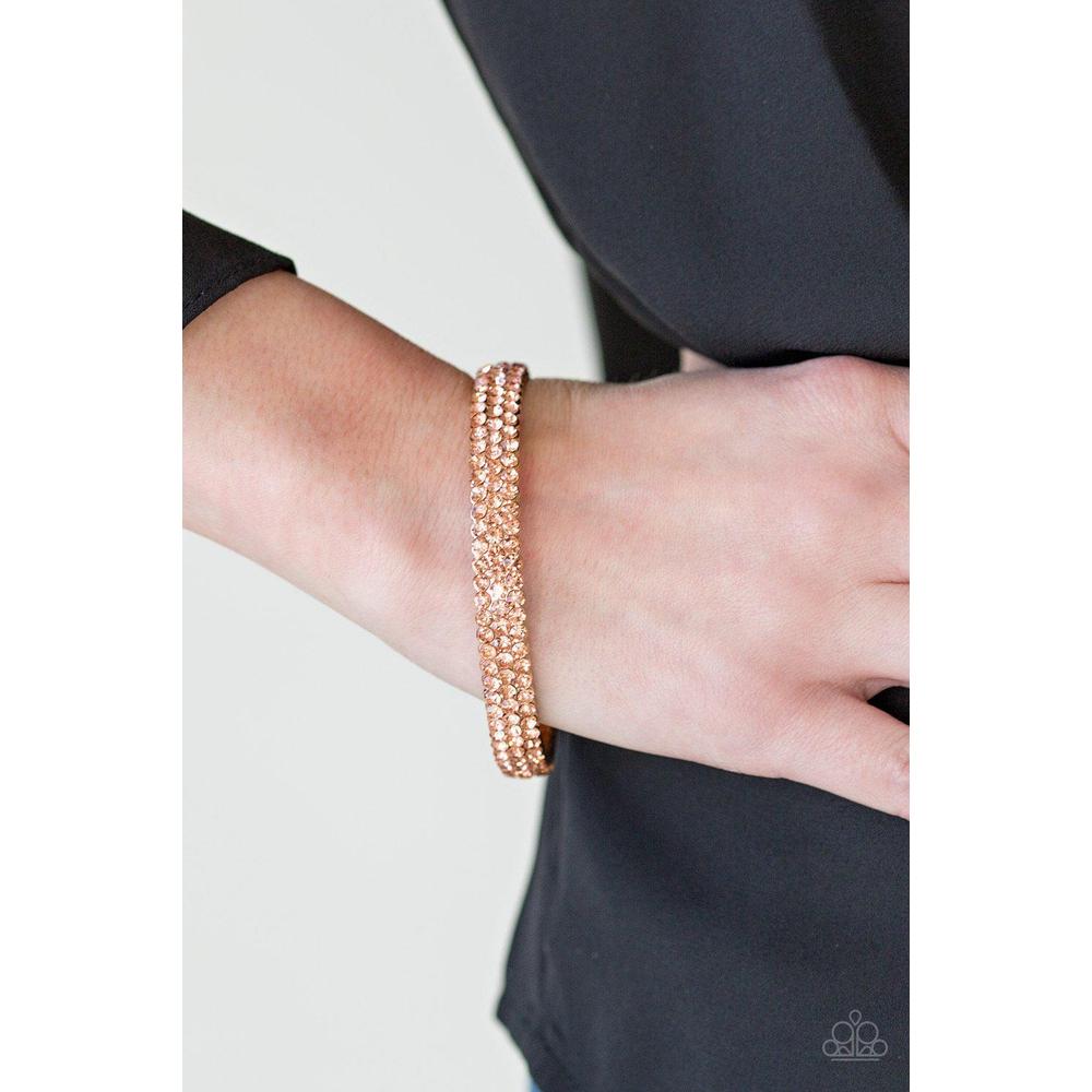 Ballroom Bling - Gold Bracelet - Paparazzi - Dare2bdazzlin N Jewelry