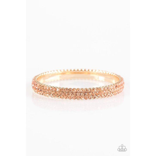 Ballroom Bling - Gold Bracelet - Paparazzi - Dare2bdazzlin N Jewelry