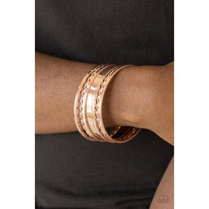Basic Blend - Rose Gold Bracelet - Paparazzi - Dare2bdazzlin N Jewelry