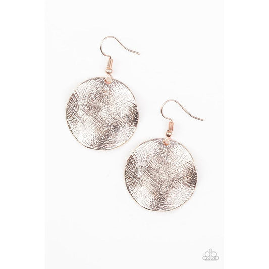 Basic Bravado - Rose Gold Earrings - Paparazzi - Dare2bdazzlin N Jewelry