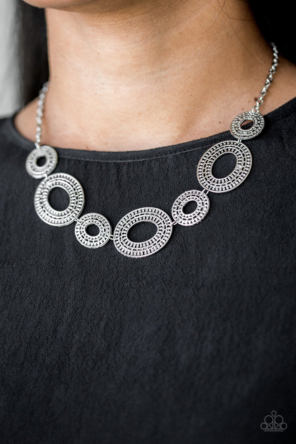 Basically Baltic - Silver Necklace - Paparazzi - Dare2bdazzlin N Jewelry