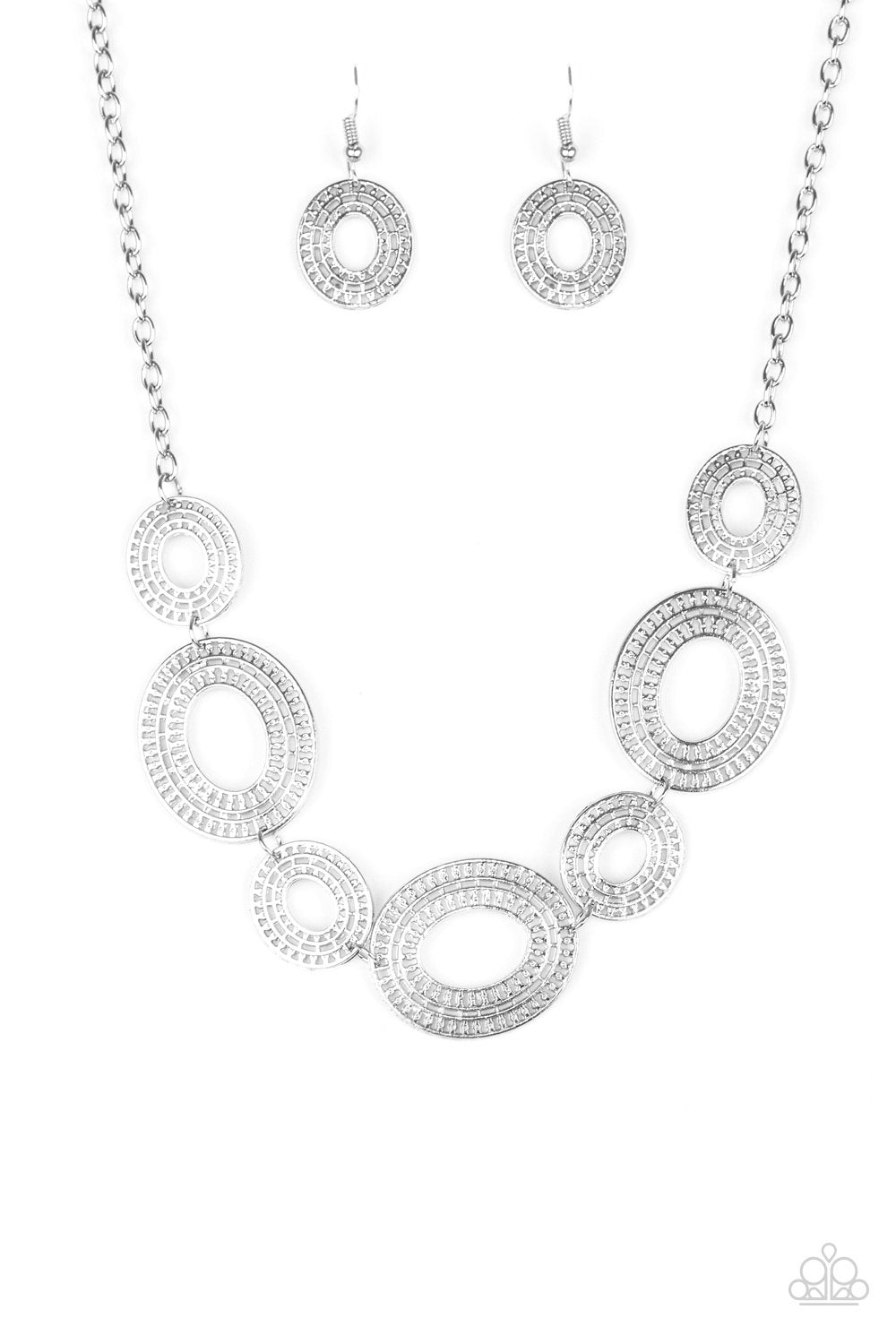 Basically Baltic - Silver Necklace - Paparazzi - Dare2bdazzlin N Jewelry
