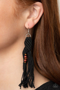 Beach Bash - Black Earring - Paparazzi - Dare2bdazzlin N Jewelry