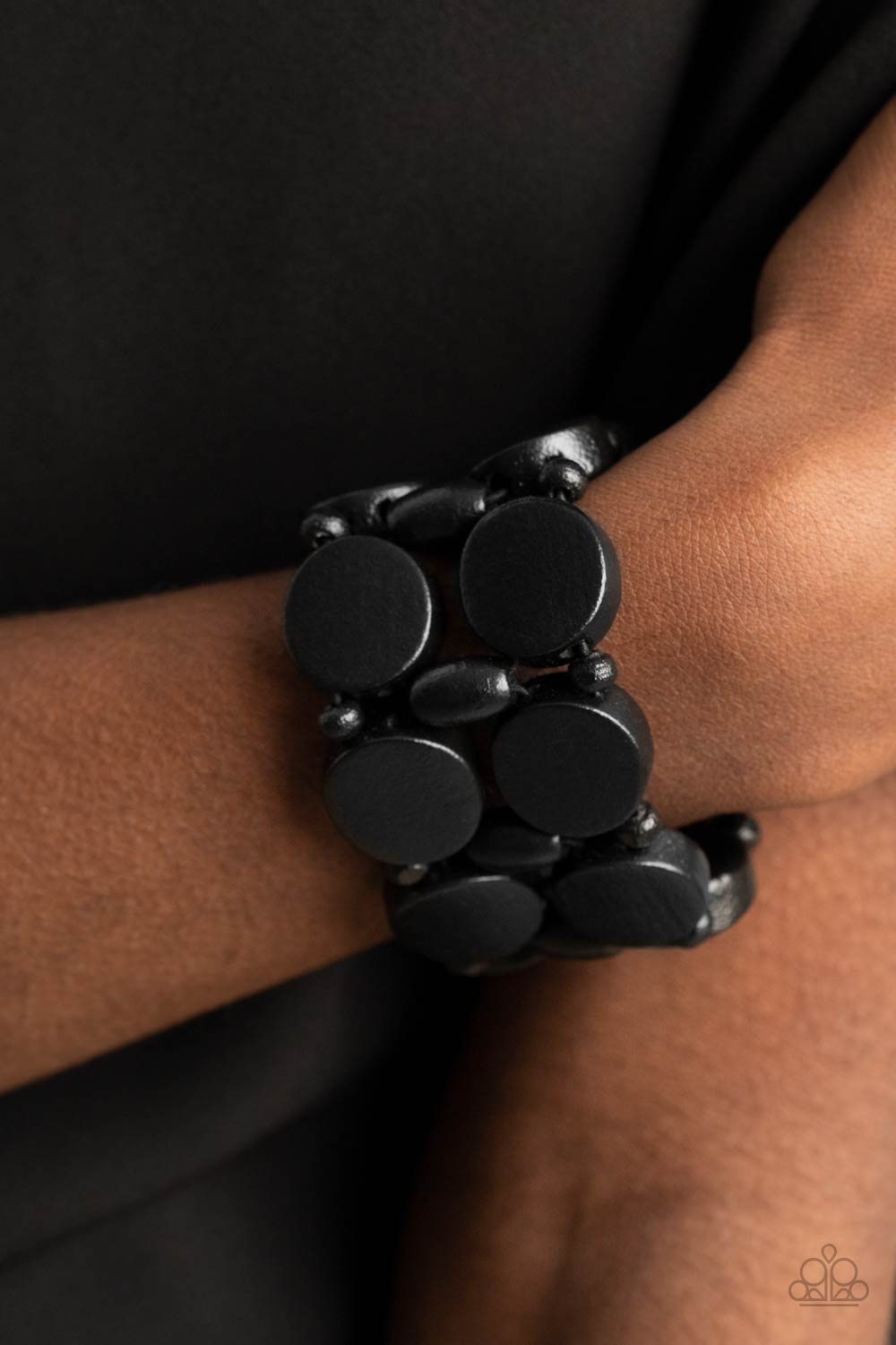 Beach Bravado - Black Bracelet - Paparazzi - Dare2bdazzlin N Jewelry