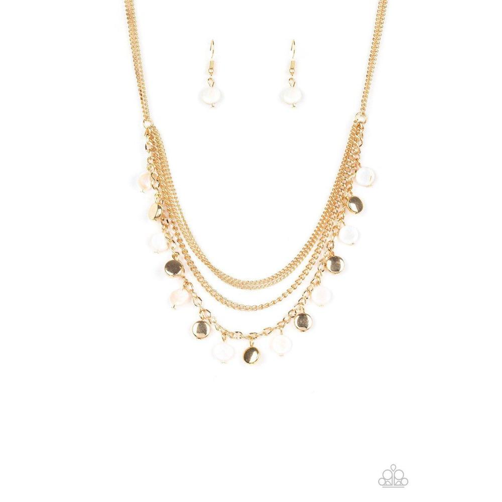 Beach Flavor - Gold Necklace - Paparazzi - Dare2bdazzlin N Jewelry