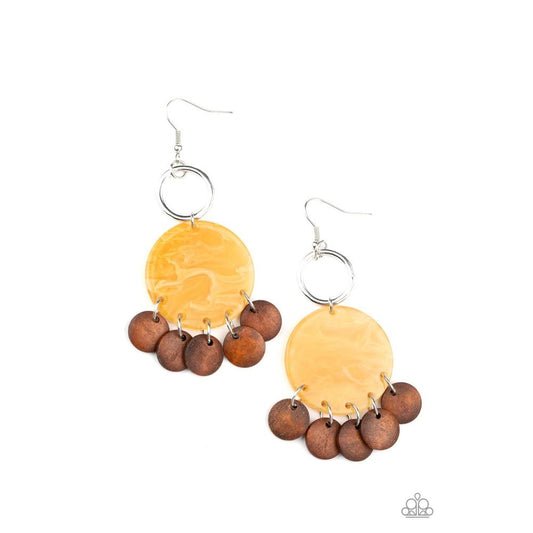 Beach Waves - Yellow Earring  - Paparazzi - Dare2bdazzlin N Jewelry