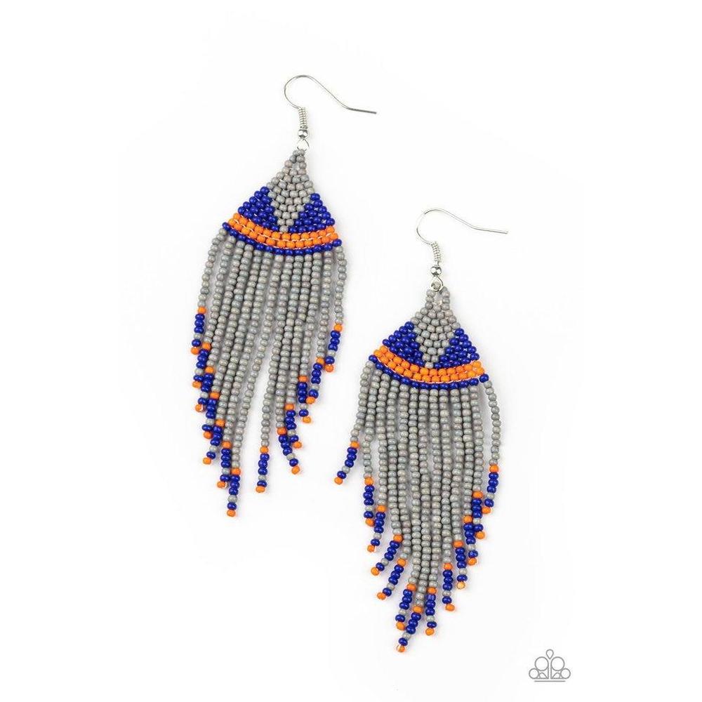 BEADazzle Me - Silver Earring - Paparazzi - Dare2bdazzlin N Jewelry