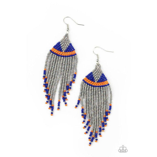 BEADazzle Me - Silver Earring - Paparazzi - Dare2bdazzlin N Jewelry