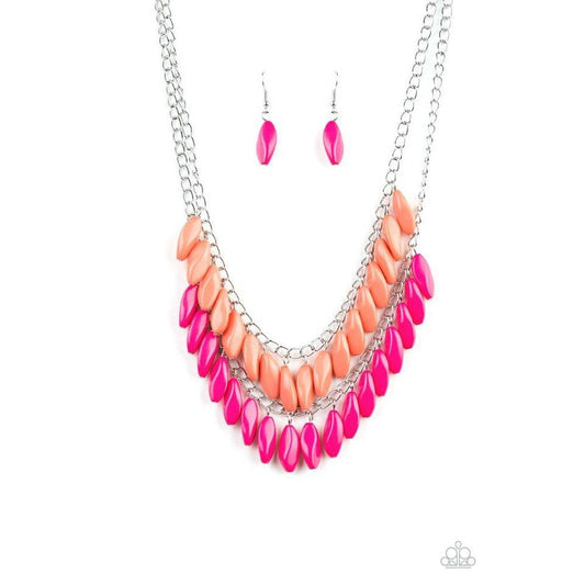 Beaded Boardwalk - Pink Necklace - Paparazzi - Dare2bdazzlin N Jewelry