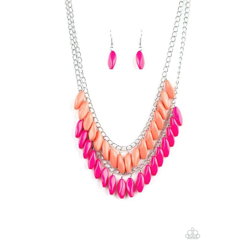 Beaded Boardwalk - Pink Necklace - Paparazzi - Dare2bdazzlin N Jewelry