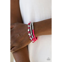Load image into Gallery viewer, Beaded Bravado Pink Bracelet - Paparazzi - Dare2bdazzlin N Jewelry
