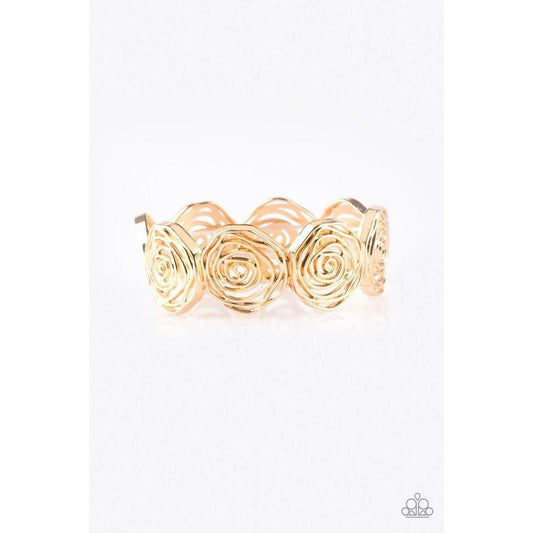 Beat Around The ROSEBUSH - Gold Bracelet - Paparazzi - Dare2bdazzlin N Jewelry