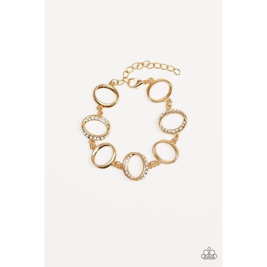 Beautifully Inside and Out Gold Bracelet - Paparazzi - Dare2bdazzlin N Jewelry