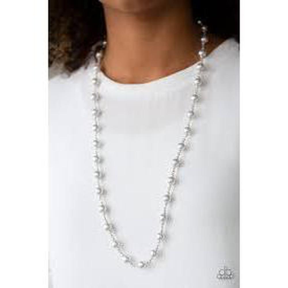 Behind The Scenes - Silver Necklace - Paparazzi - Dare2bdazzlin N Jewelry