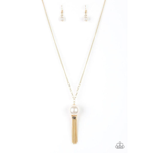 Belle Of The BALLROOM Gold Necklace - Paparazzi - Dare2bdazzlin N Jewelry