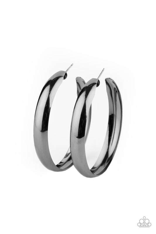 BEVEL In It - Black Earring - Paparazzi - Dare2bdazzlin N Jewelry