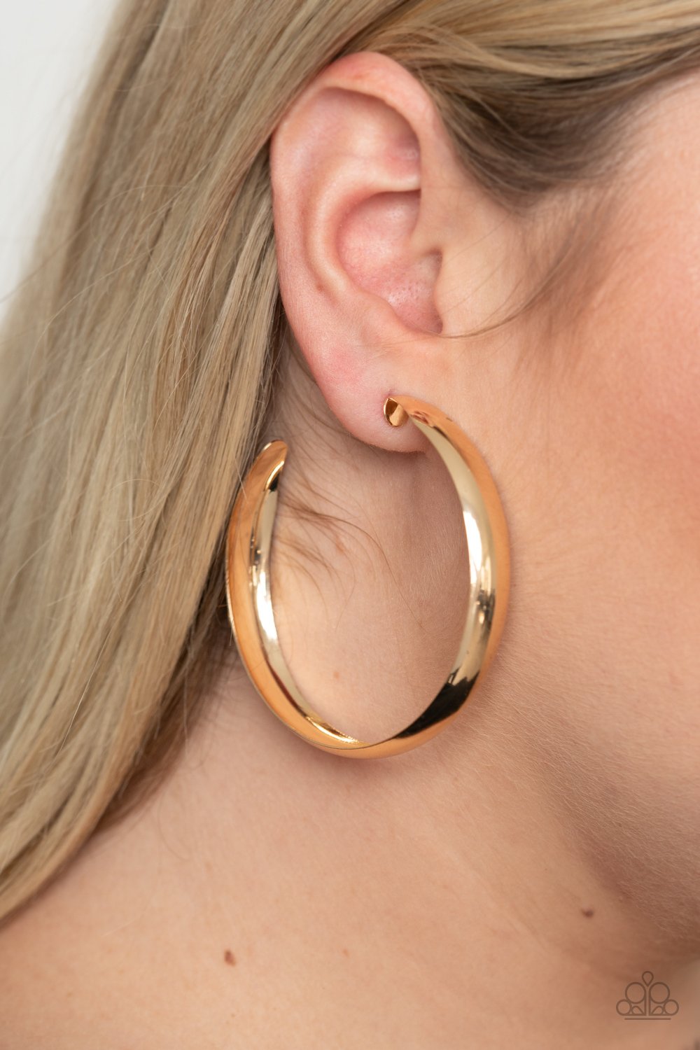 BEVEL In It - Gold Earring - Paparazzi - Dare2bdazzlin N Jewelry