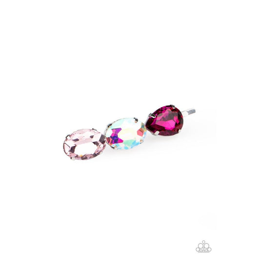 Beyond Bedazzled - Pink Hair Clip - Paparazzi - Dare2bdazzlin N Jewelry