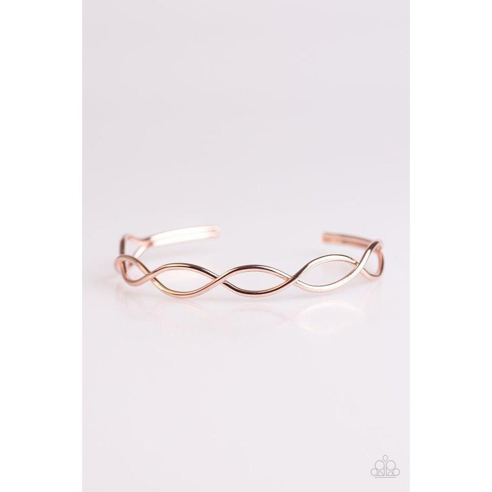 Big City Lights - Rose Gold Bracelet - Paparazzi - Dare2bdazzlin N Jewelry