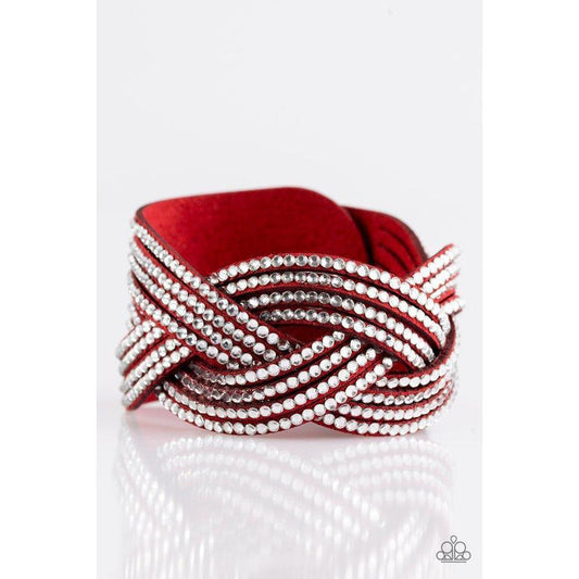Big City Shimmer - Red Bracelet - Paparazzi - Dare2bdazzlin N Jewelry