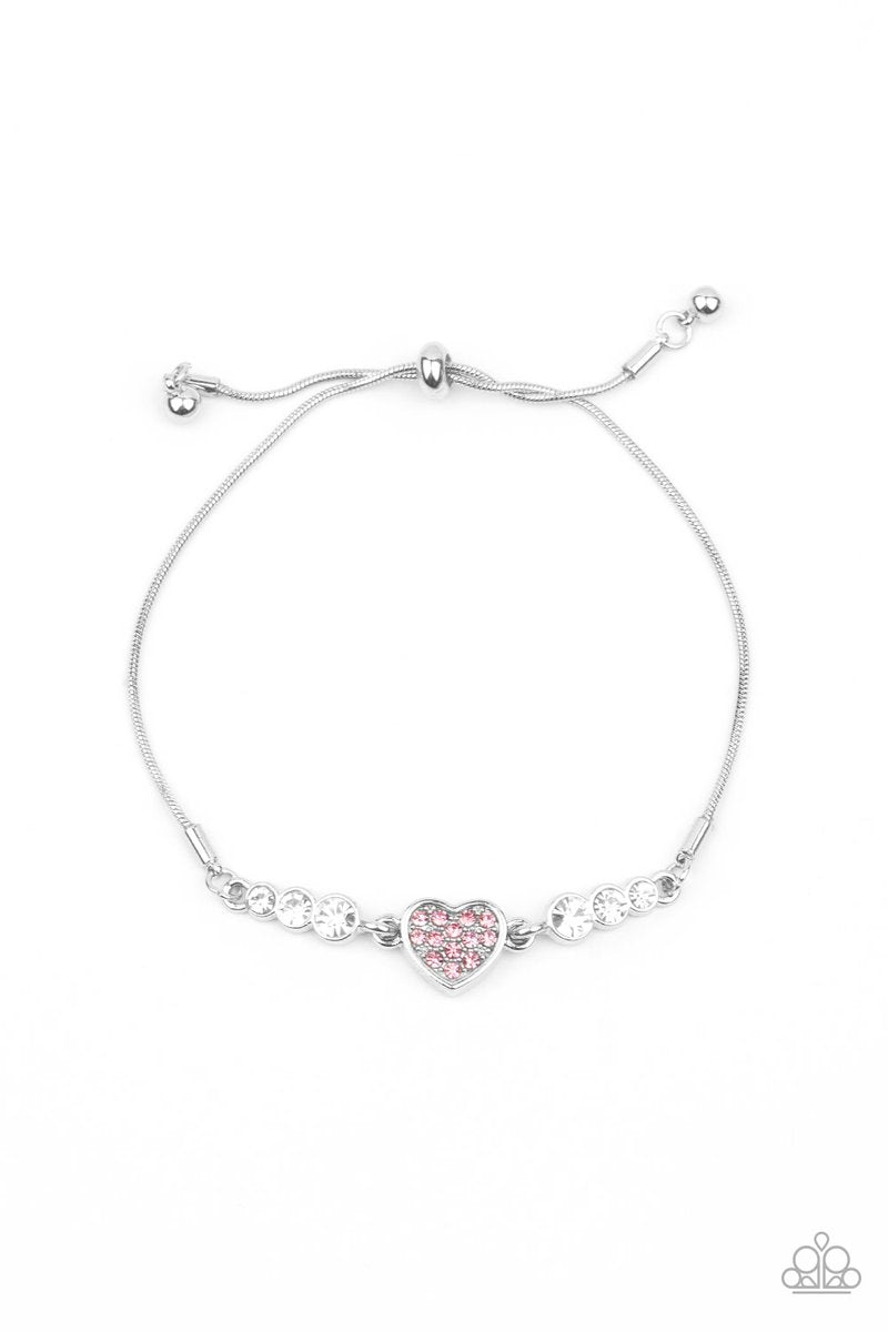 Big-Hearted Beam Pink Bracelet - Paparazzi - Dare2bdazzlin N Jewelry