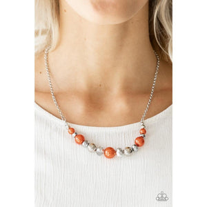 Big Leaguer Orange Necklace - Paparazzi - Dare2bdazzlin N Jewelry