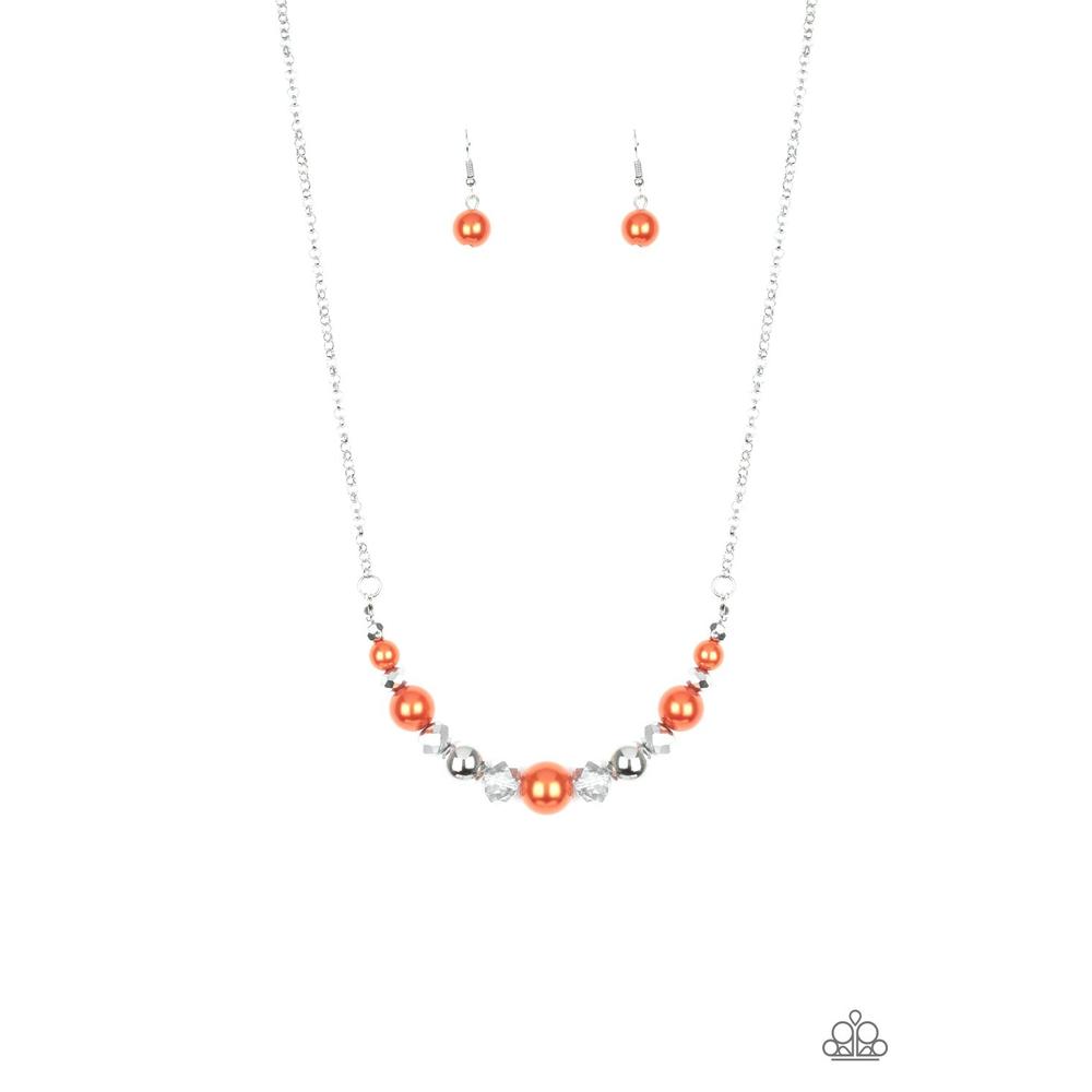 Big Leaguer Orange Necklace - Paparazzi - Dare2bdazzlin N Jewelry